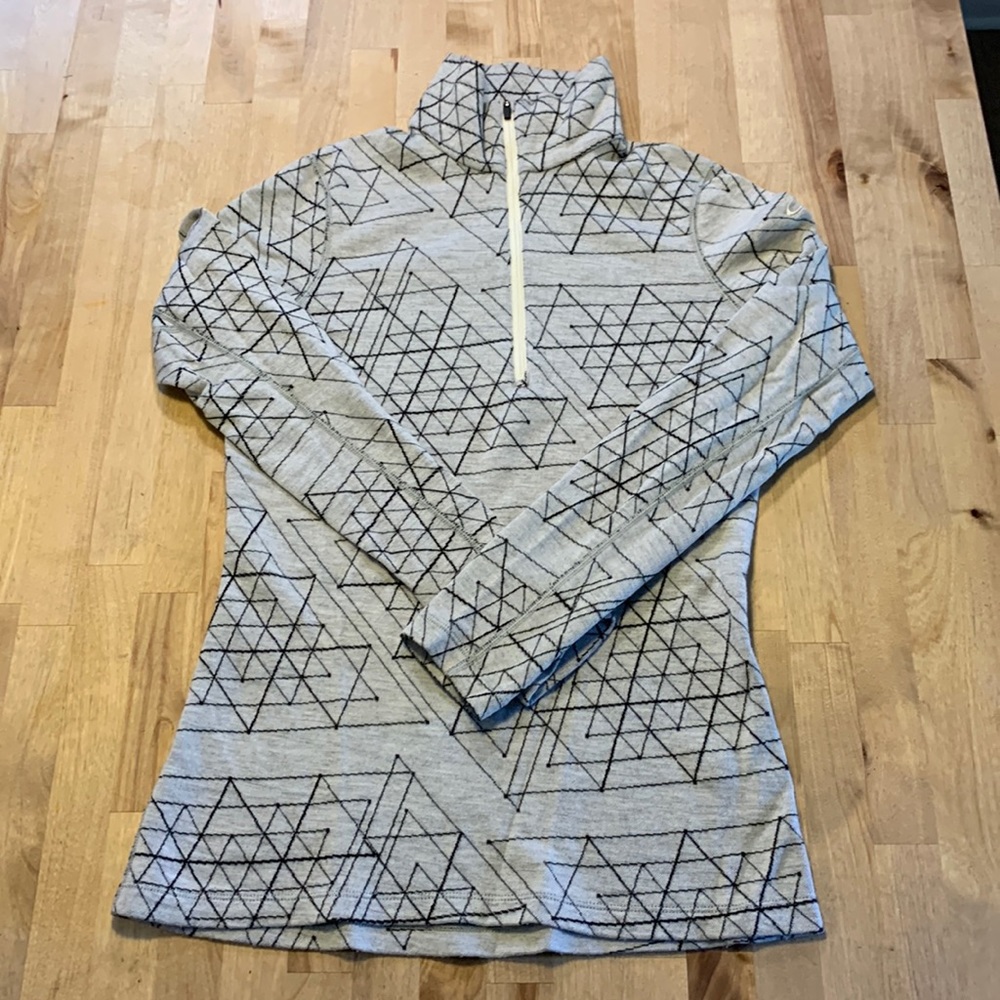 Icebreaker Merino 250 Quarter Zip - Geometric Triangles M
